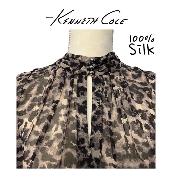 Kenneth Cole New York (EUC) 100% SILK Top, Size 12 - Picture 12 of 12